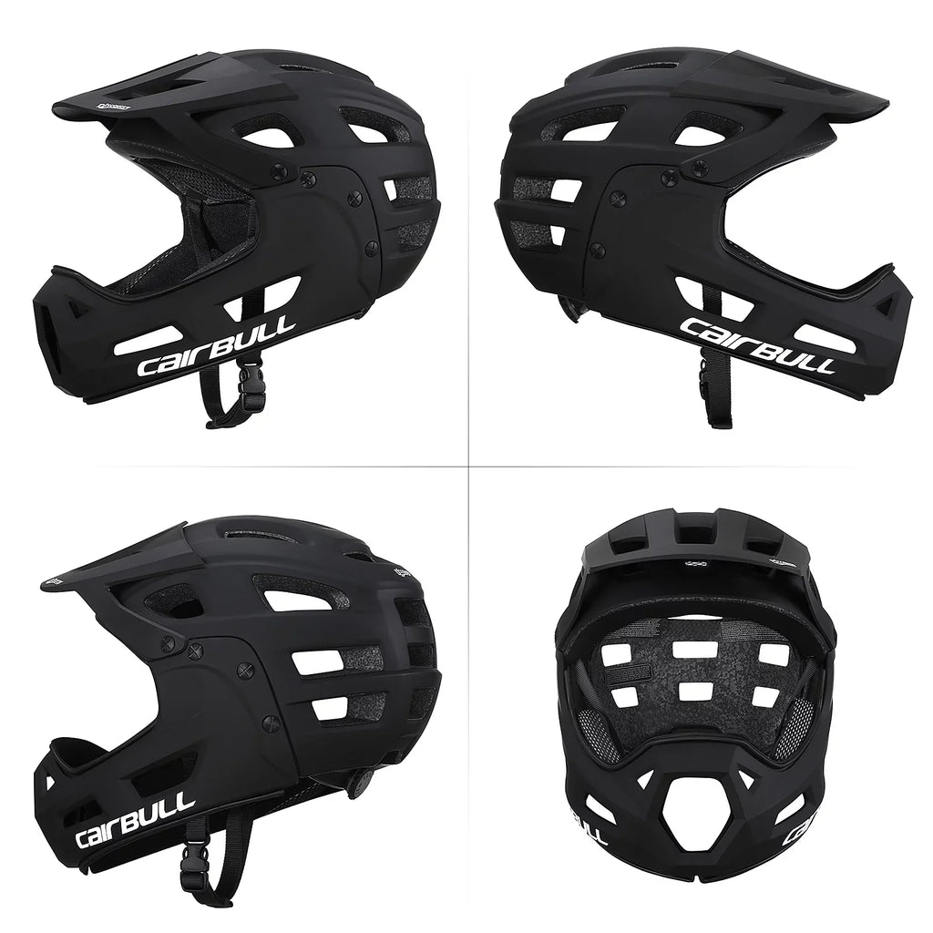 Adult Cycling Helmet with Detachable Chin Guard and Visor by CAIRBULL for Mountain Biking