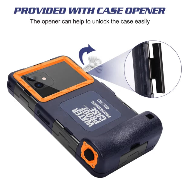 UrbanX Professional [15m/50ft] Swimming Diving Surfing Snorkeling Photo Video Fluid Protective Case Fluid Housing for Oppo A7 And all Phones Up to 6.9 Inch LCD with Lanyard