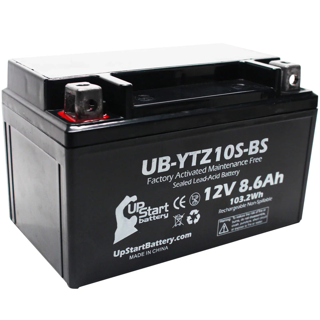 5-Pack UpStart Battery Replacement for 2010 Yamaha YZF-R1 1000CC Factory Activated, Maintenance Free, Motorcycle Battery - 12V, 8.6Ah, UB-YTZ10S-BS