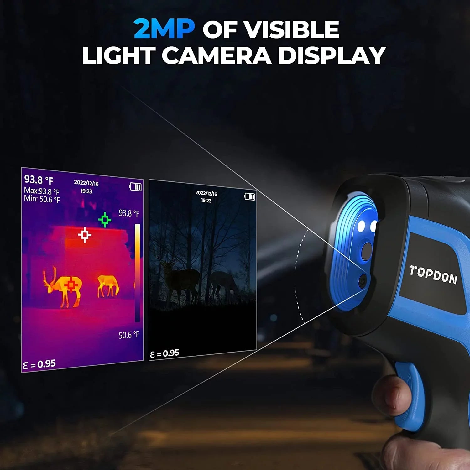 Thermal Imaging Camera TOPDON TC005 256 x 192 IR High Resolution Dual-Camera -4°F~1022°F Handheld Infrared Thermal Imager