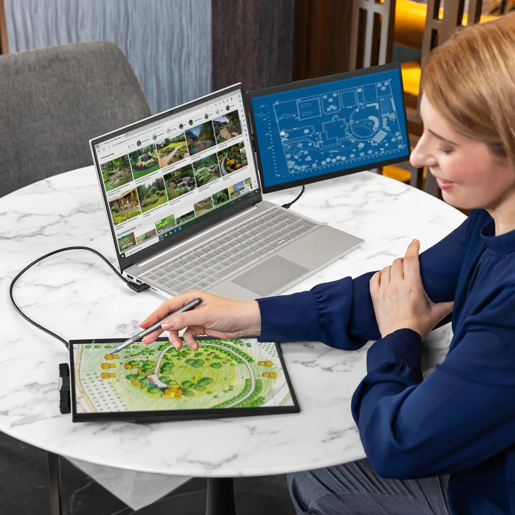 SideTrak Swivel Pro Triple Touch | Monitor Ultra Slim Attachable Portable Monitor for Portable computer