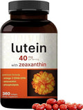 Lutein 40 mg with Zeaxanthin 360 Softgels Astaxanthin/Phosphalipids/Omega-3/Krill