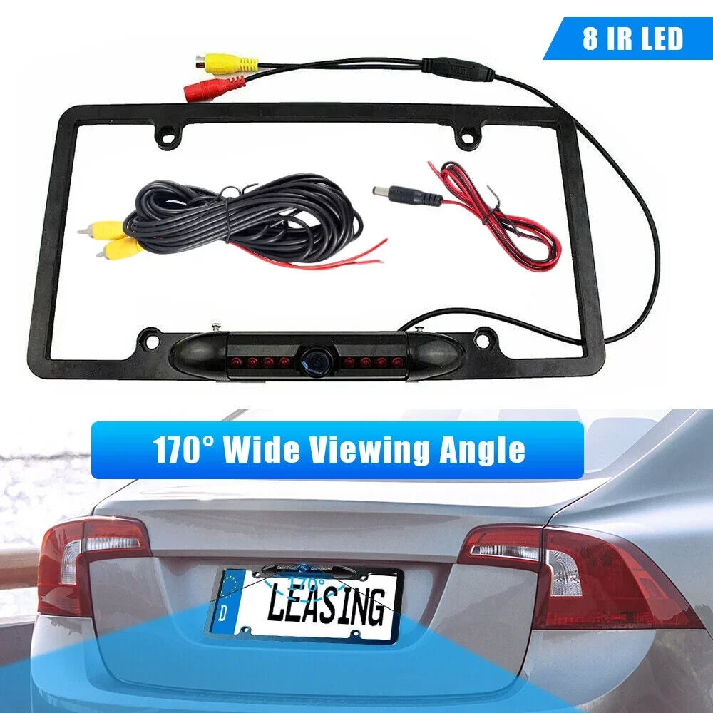 License Plate Frame Car Rear View Camera - Night Vision Backup