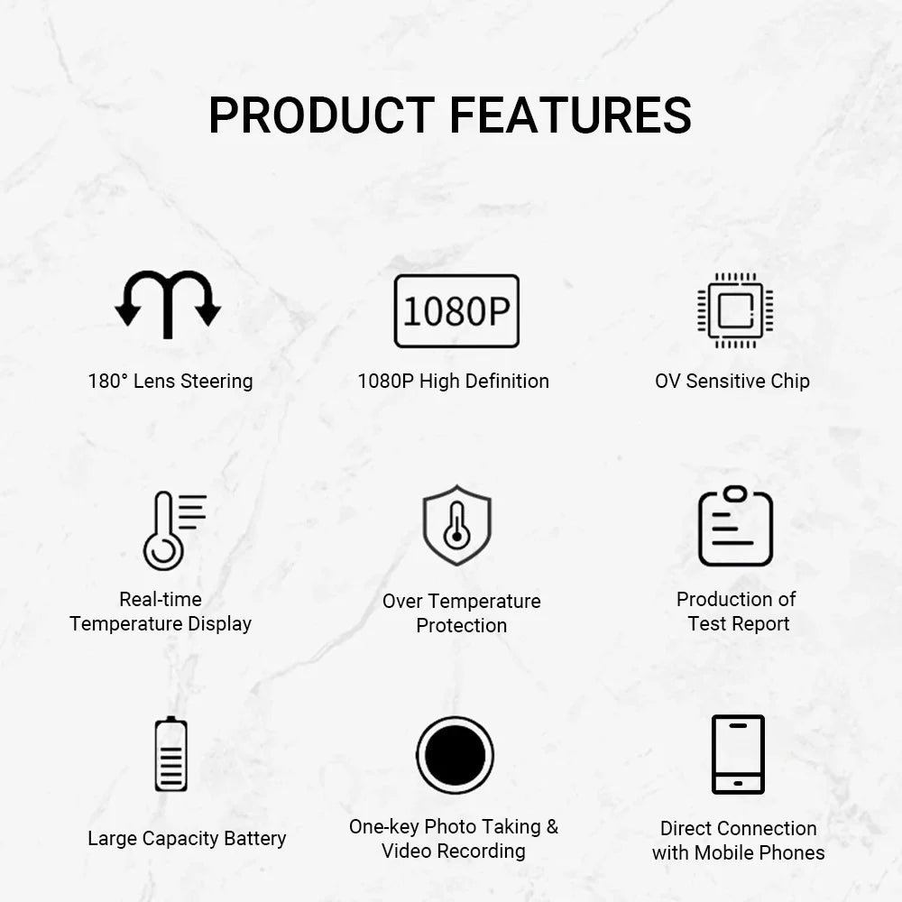 Shinysix Industrial Endoscope, 6.3-inch Monitor 8.5mm Lens Manual Steerable Tube 8.5mm With Video Manual Steerable 1m 3.5-inch To 6.3-inch Lens Capture Videos Steerable Qisuo Siuke Nebublu