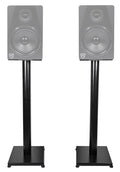 Pair Rockville RS29B 29" Steel Bookshelf Speaker and Studio Monitor Stands - Black