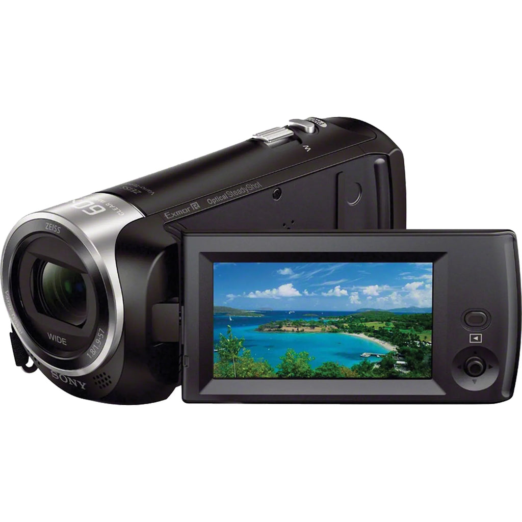 HDR-CX405 HD Handycam Camcorder Video Recording with 32GB Micro SD Memory Card + Charger + Case + Tripod + ZeeTech Accessory Bundle