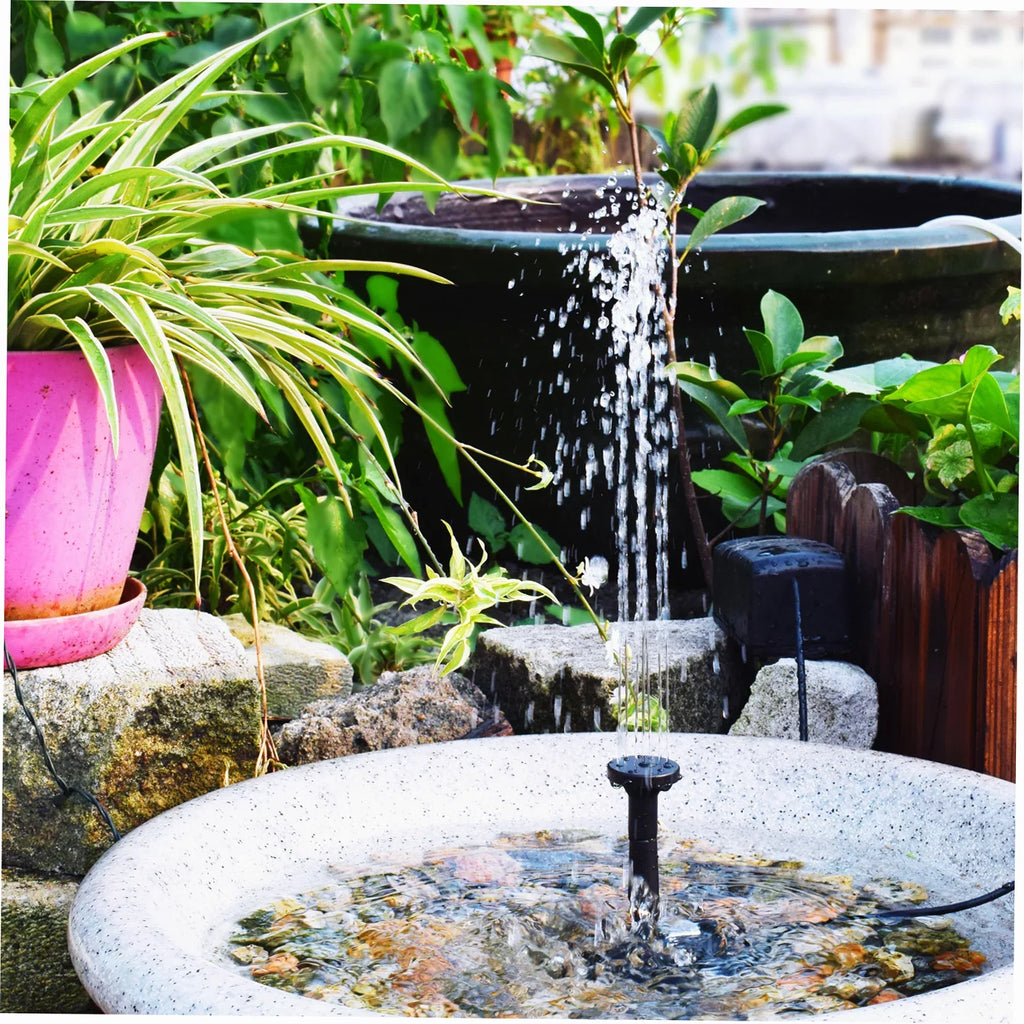 Arealer 10V8W Solar Powered Fountain Pump Pump with Adjustable Solar Panel DIY Birdbath Fountain Pump Fountain Panel Kit for FishSmall Pond Garden Patio Lawn Pool