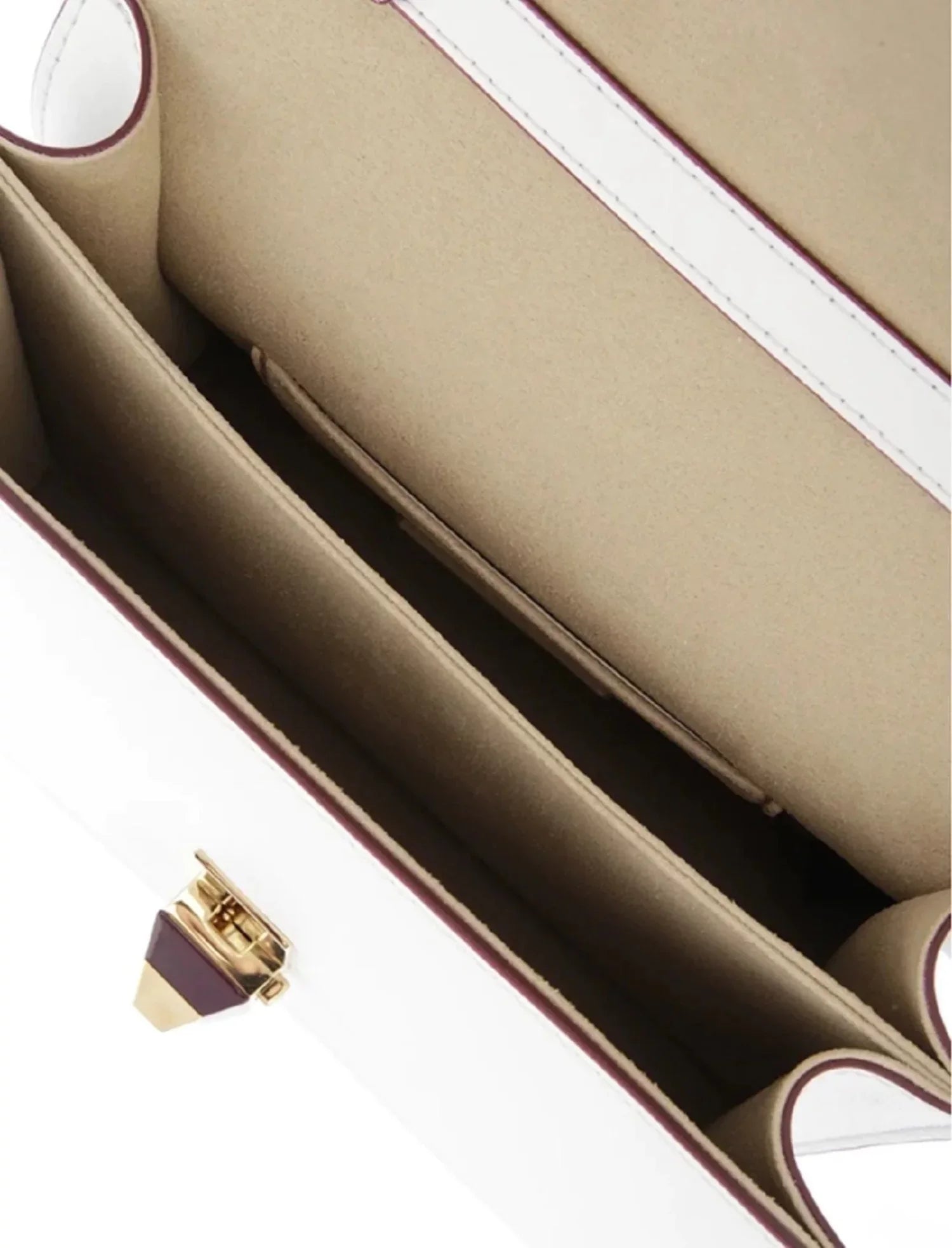 New Fendi Kan I White Multi Color Flowers Leather Chain Bag