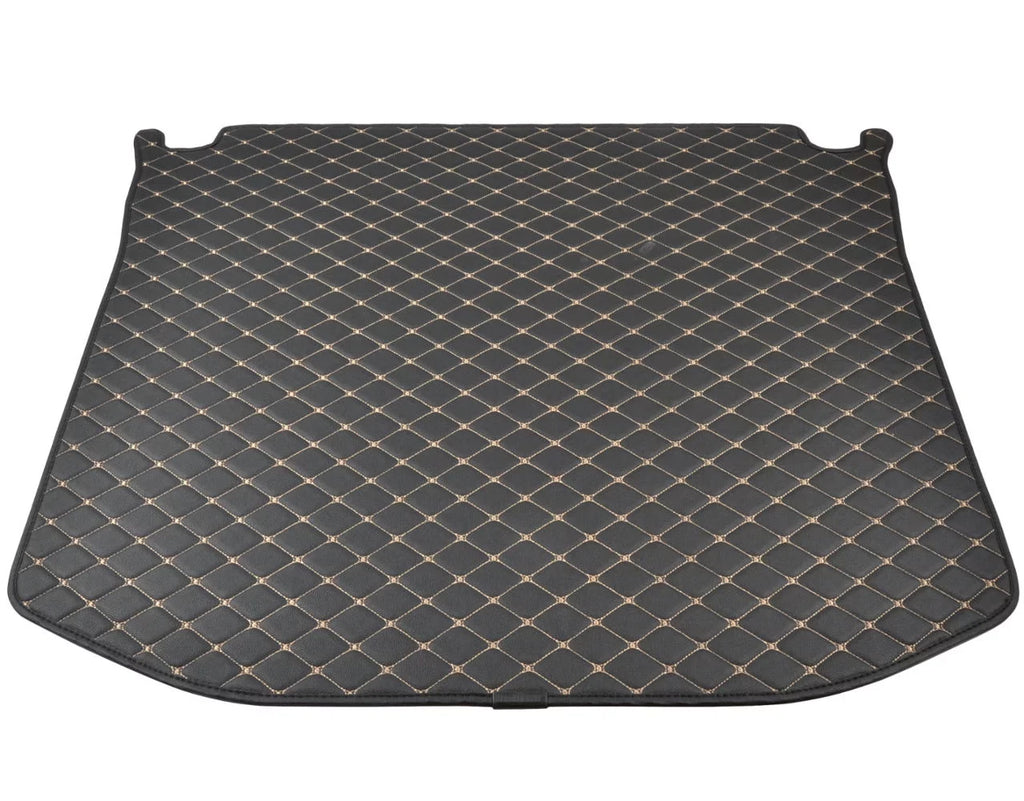 Motor Trend Leatherette Trunk Custom Fit Mat Cargo Liner - Luxury Padded PU Leather - For Jeep Grand Cherokee 2014 - 2016