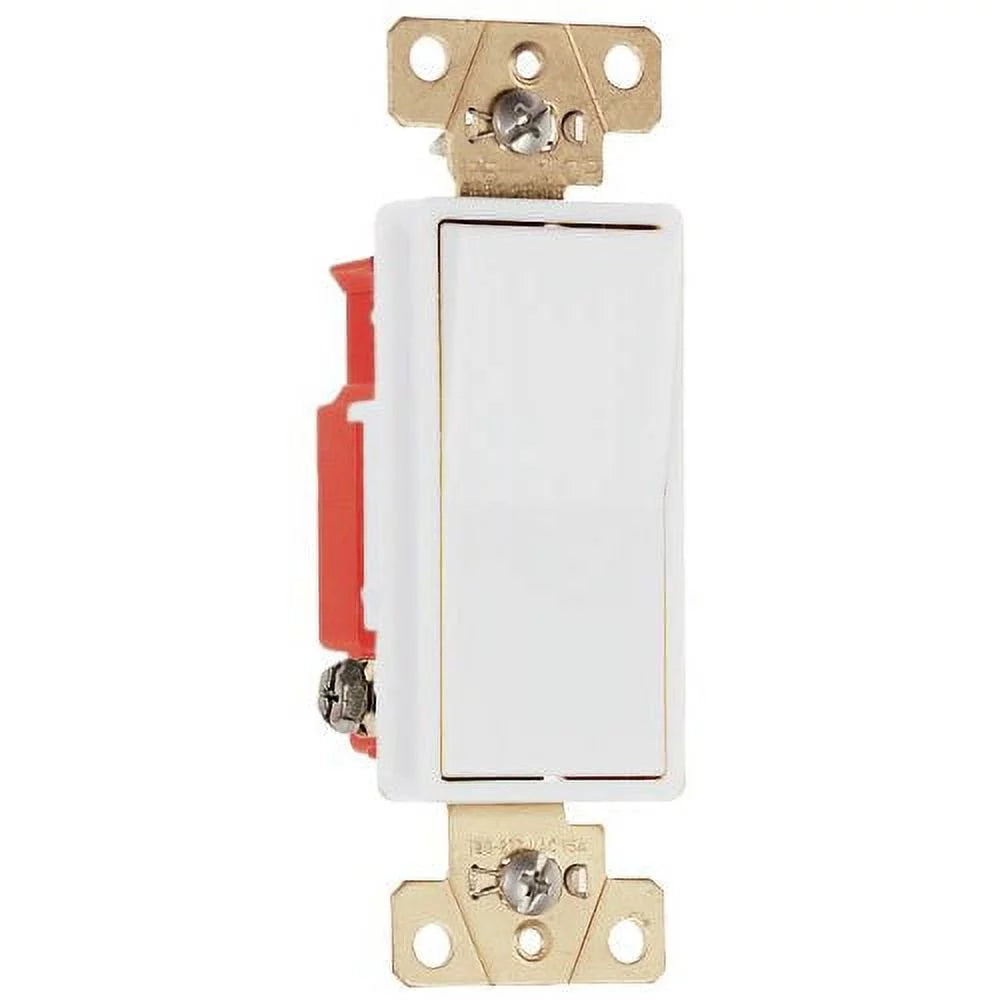 Legrand 2623WCC6 Back & Side Wire 3-Way Decorator Switch, White, 20A, 120/277V, Each