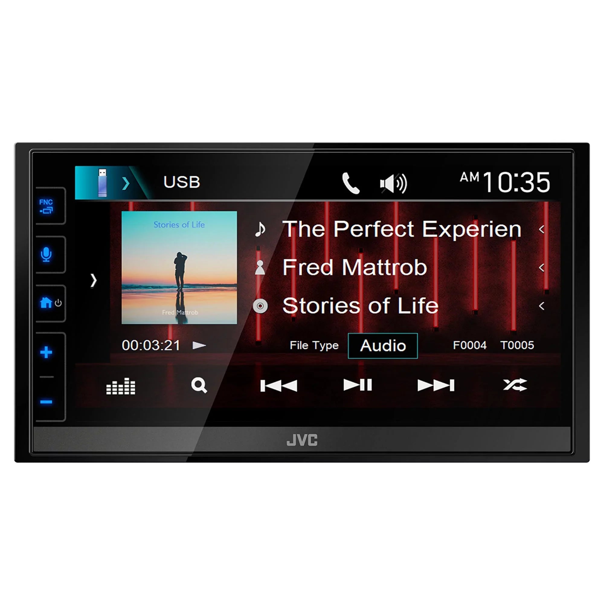 JVC KW-M780BT 6.8" Digital Media Receiver, Compatible With CarPlay / Android Auto with Steering Wheel Interface