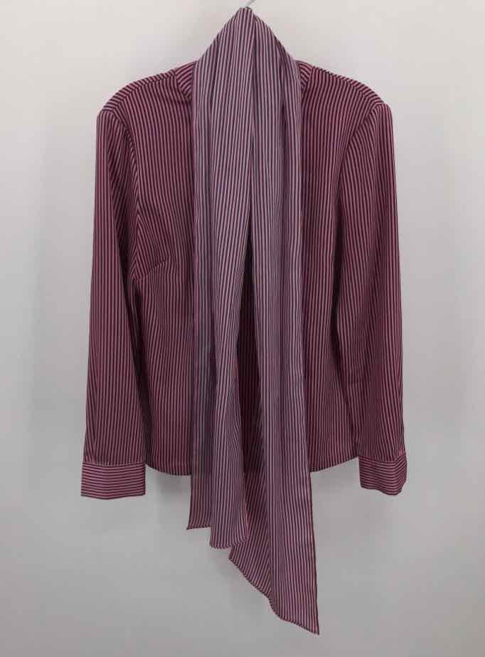 Pre-Owned Ted Baker Pink Size 6 Stripe Long Sleeve Blouse