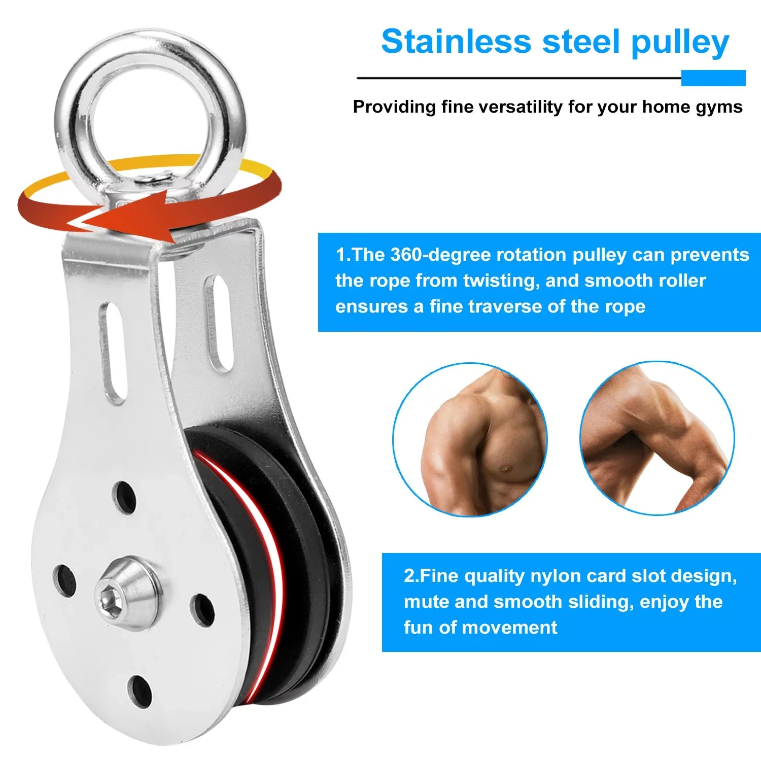 Lixada Fitness DIY Pulley Cable Machine Attachment System Loading Pin Lifting Arm Biceps Triceps Blaster Hand Strength Training Equipment