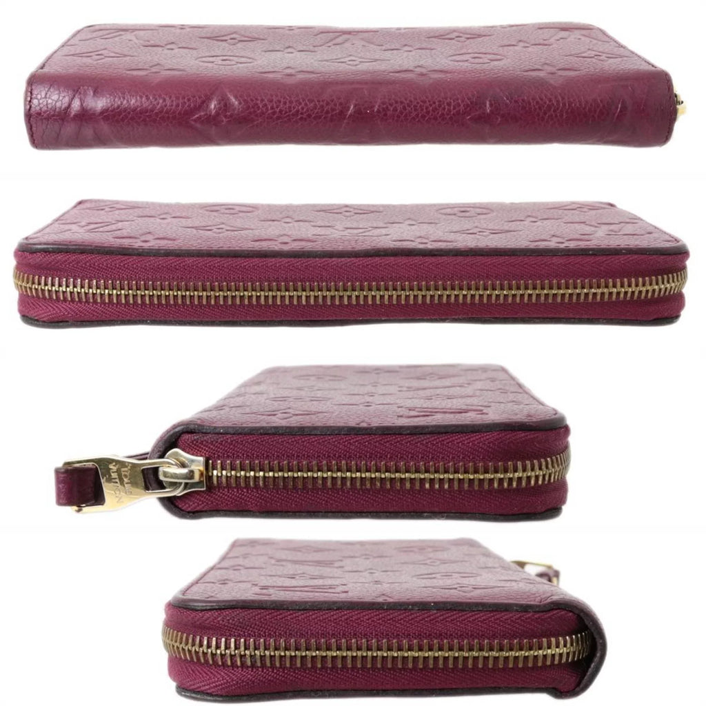 Pre-Owned LOUIS VUITTON Louis Vuitton Zippy Wallet Long Monogram Amplant Cherry Berry M68571 (Fair)