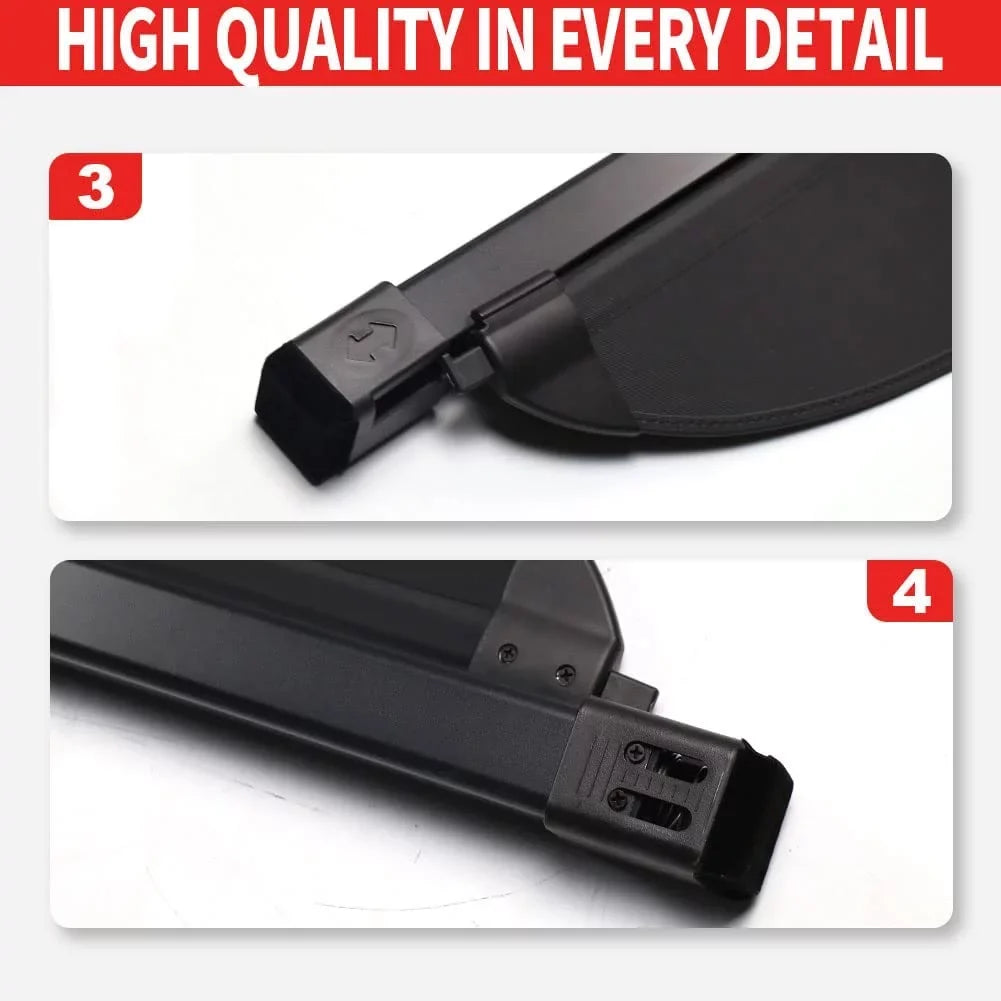 Fit Hyundai Ioniq 5 2022 2023 2024 Cargo Cover For Hyundai Ioniq 5 2022-2024 5-Seat SUV Accessory Retractable Black Rear Trunk Privacy Shade Shield Cover