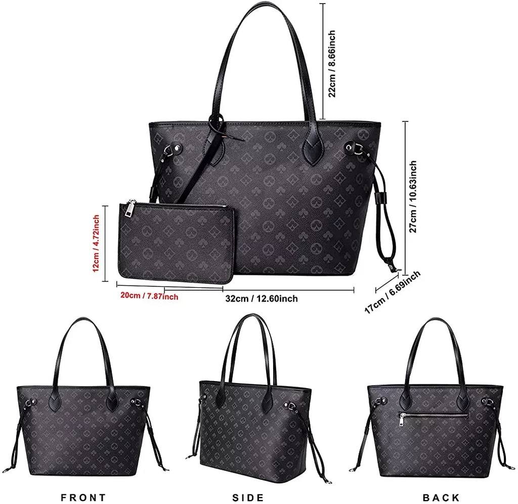 BUTIED Checkered Shoulder Tote Bag For Women