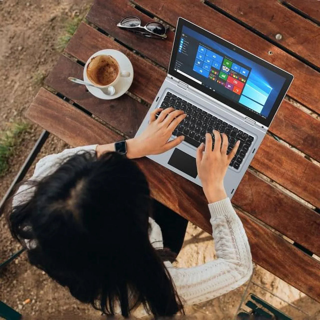 IVIEW Megatron 4G LTE-14.1” 360° Touch Display 4GB/64GB Windows 10 Pro, 1920 x 1080 IPS High Resolution and USB Mouse