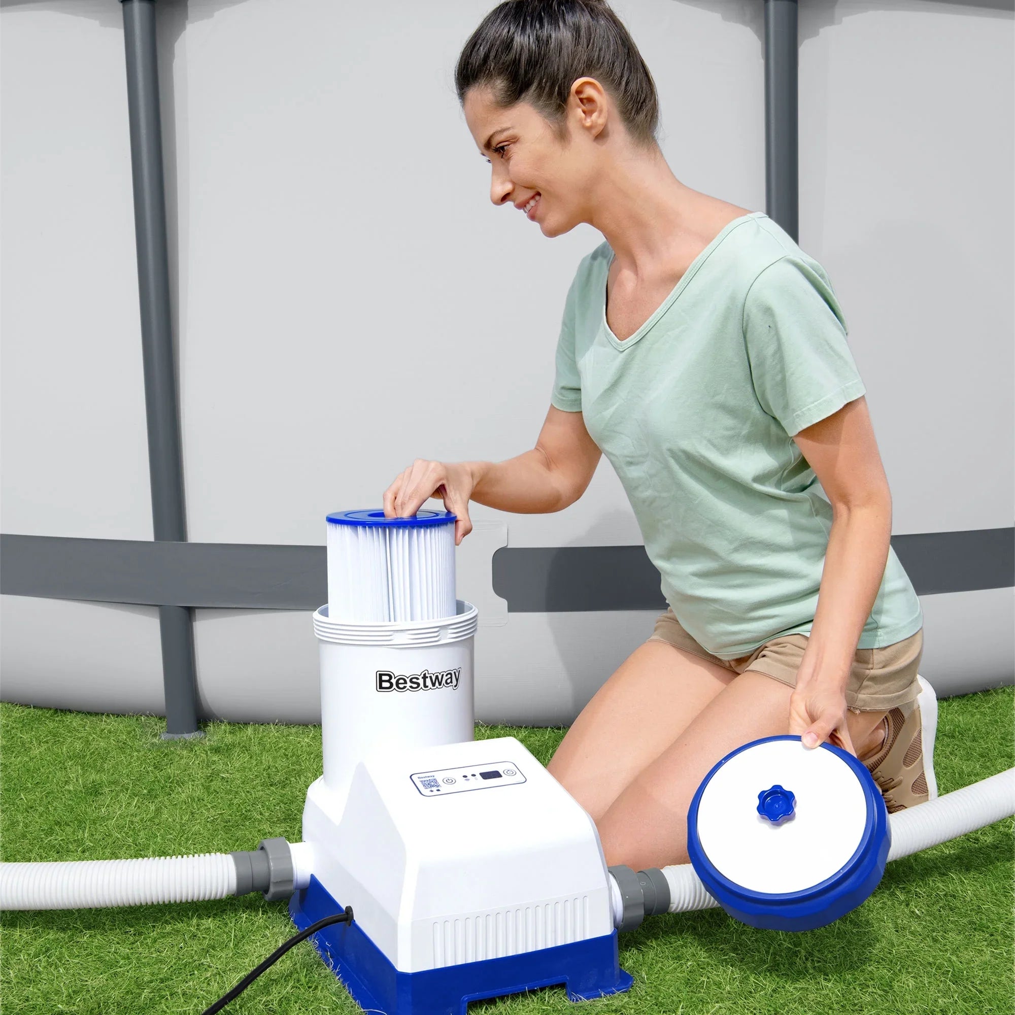 Bestway Flowclear Smart Touch 2000 GPH App Controlled Pool Filter Pump
