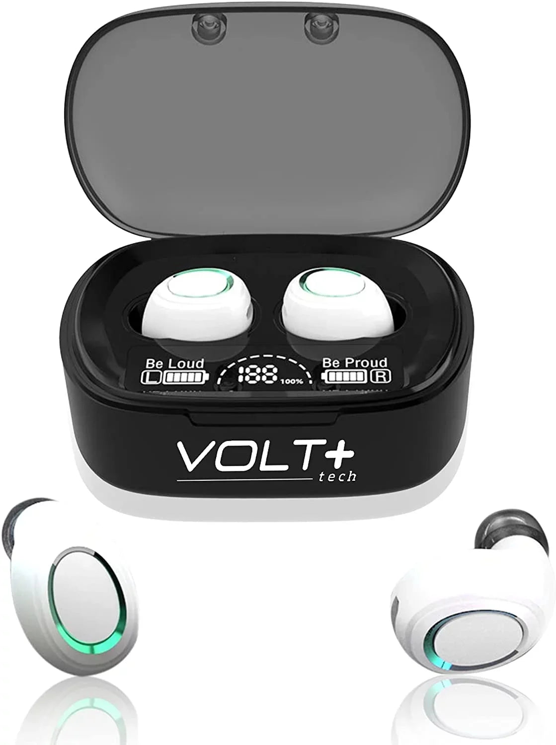 Wireless V5.1 PRO Earbuds Compatible with Galaxy Note 10/Plus/Lite/+/5G/Note10 IPX3 BlueTooth Touch Fluid / Sweatproof / Noise Reduction with Mic (White)