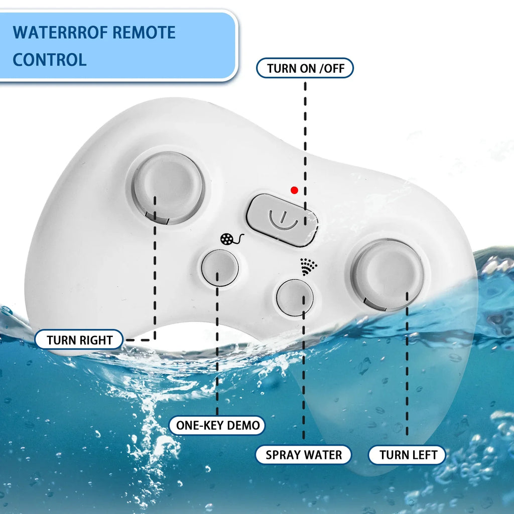 Ant Class Remote Control Whale Toys, RC Shark Spray Liquid Boat Toy for Boys Girls, Swimming Pool Toys, RC Boat for Kids, Diving Toys for Pool