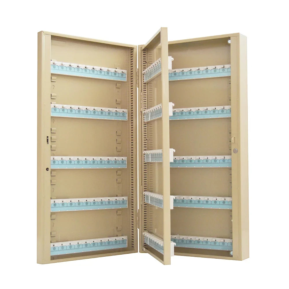 TECHTONGDA 200 Hooks Wall Mount Lock Box Cabinet Storage Key Cabinet Key Organizer with Key Cards