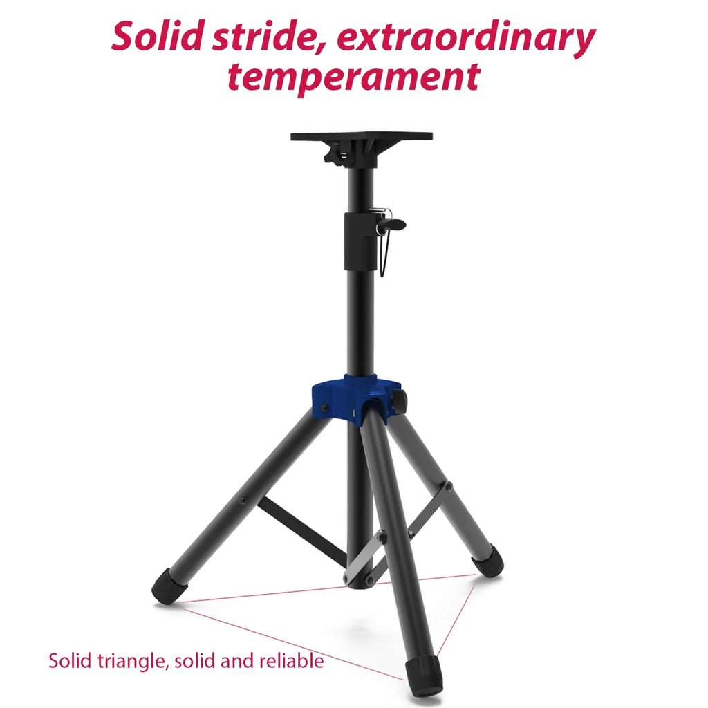 Bisofice Speaker Stand for Studio Speaker, Adjustable Height Tripod Stand with Non slip Base, Heavy Duty Bracket for Surround Sound Efficiency