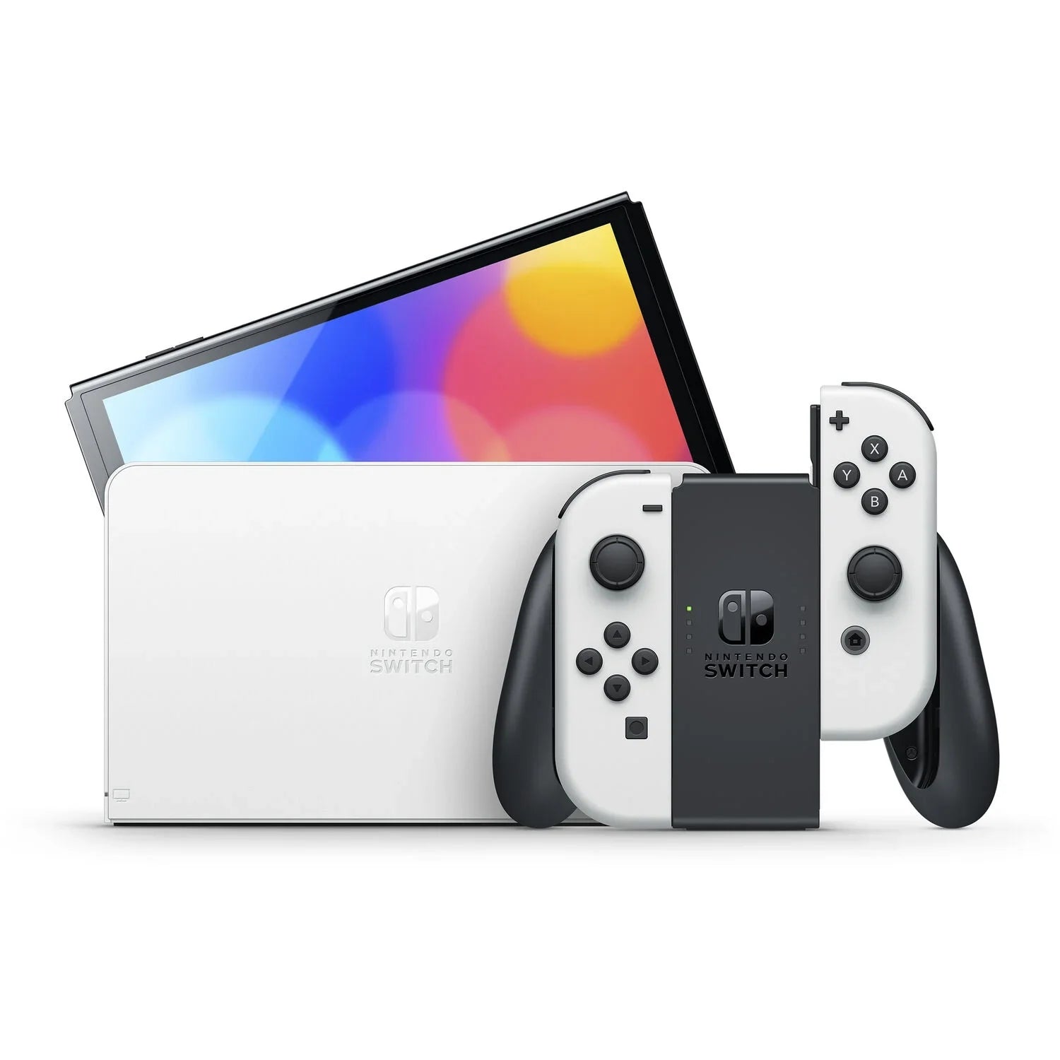 Nintendo Switch OLED Console White with Super Mario Party and Monitor Cleaning Cloth - Import with US Plug