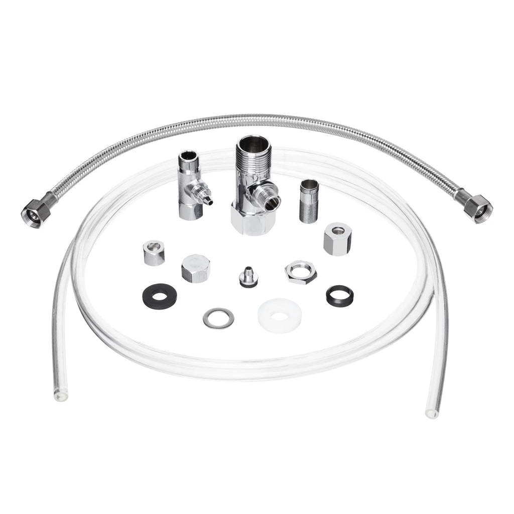 Brondell Side-Mounted All Metal Attachable Bidet with Adjustable Spray Wand, Dual Temperature in Silver