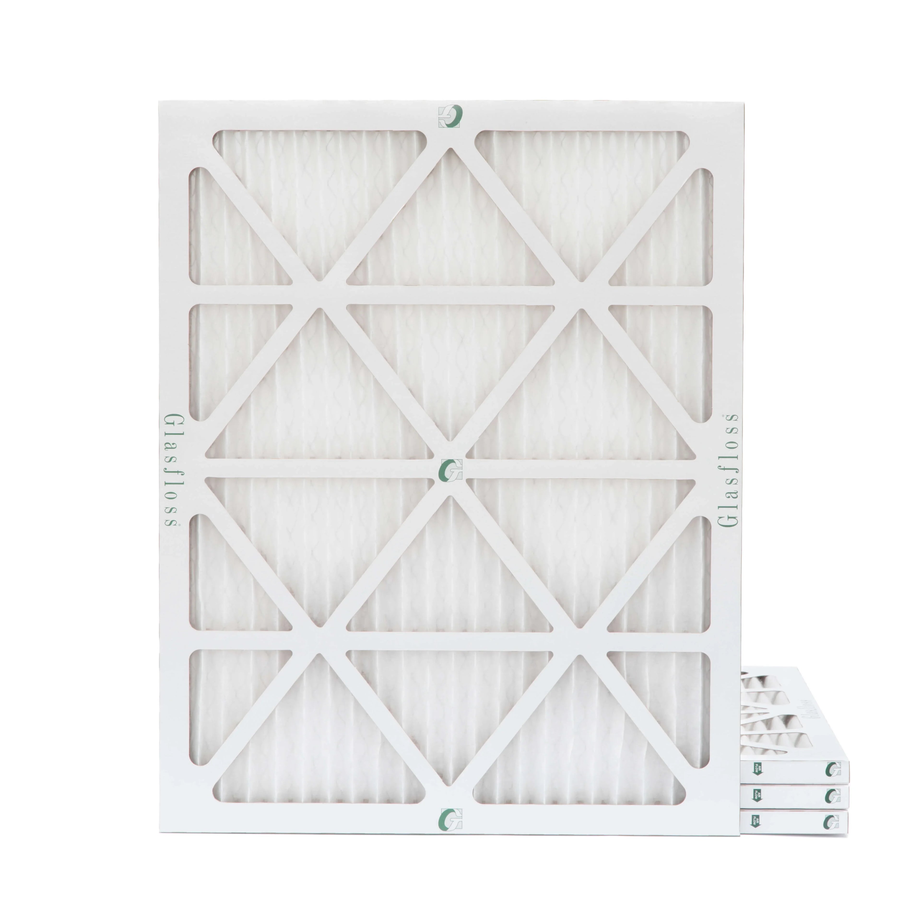 Glasfloss ZL 20x24x1 MERV 10 Pleated AC Furnace Air Filters. Box of 4. Exact Size: 19-3/8 x 23-3/8 x 7/8
