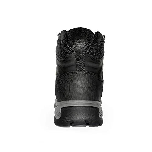 NORTIV 8 Men's Leather Liquid Hiking Boots Mid Ankle Trekking Mountaineering Outdoor Boots Black Size 10 M US Hiker