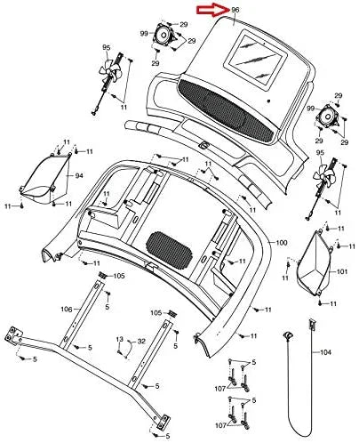 Icon Health & Fitness, Inc. Display Console Assembly 403166 Works with NordicTrack 1750 NTL141190 Treadmill