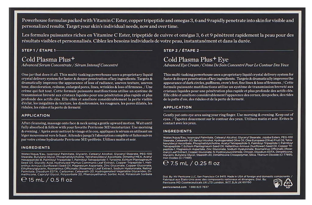 PERRICONE MD COLD PLASMA PLUS PERRICONE MD/COLD PLASMA PLUS POWER DUO