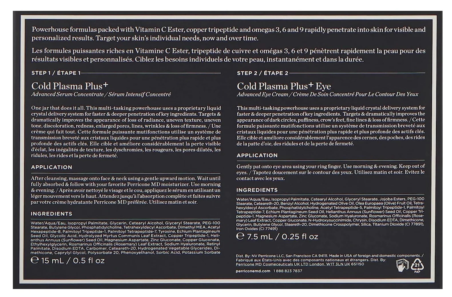 PERRICONE MD COLD PLASMA PLUS PERRICONE MD/COLD PLASMA PLUS POWER DUO