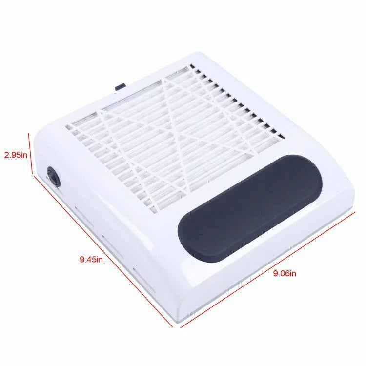 Salon Nail Dust Suction Fan Collector Manicure Vacuum Cleaner Professional Tool with Filter Comfortable Handrest Low Noise Easy Operation