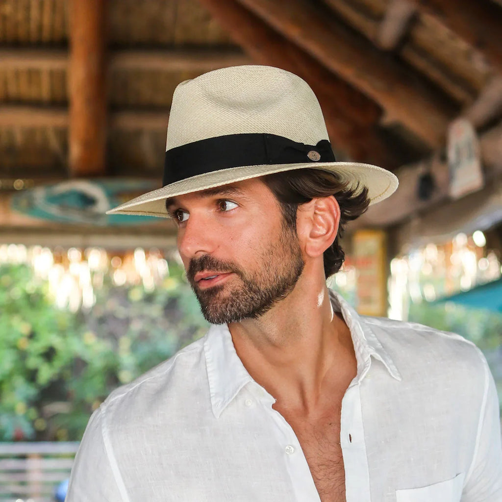Panama Jack Premium Safari Straw Hat - Handwoven, Lightweight & Breathable, 2 5/8" Brim (X-Large)