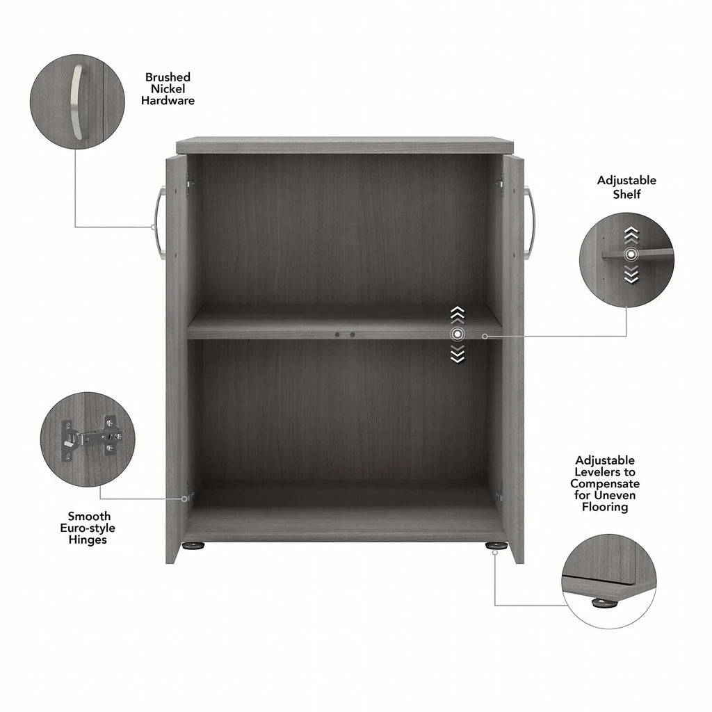 Maykoosh Classic Charm Garage Storage Cabinet With Doors And Shelves In Platinum Gray