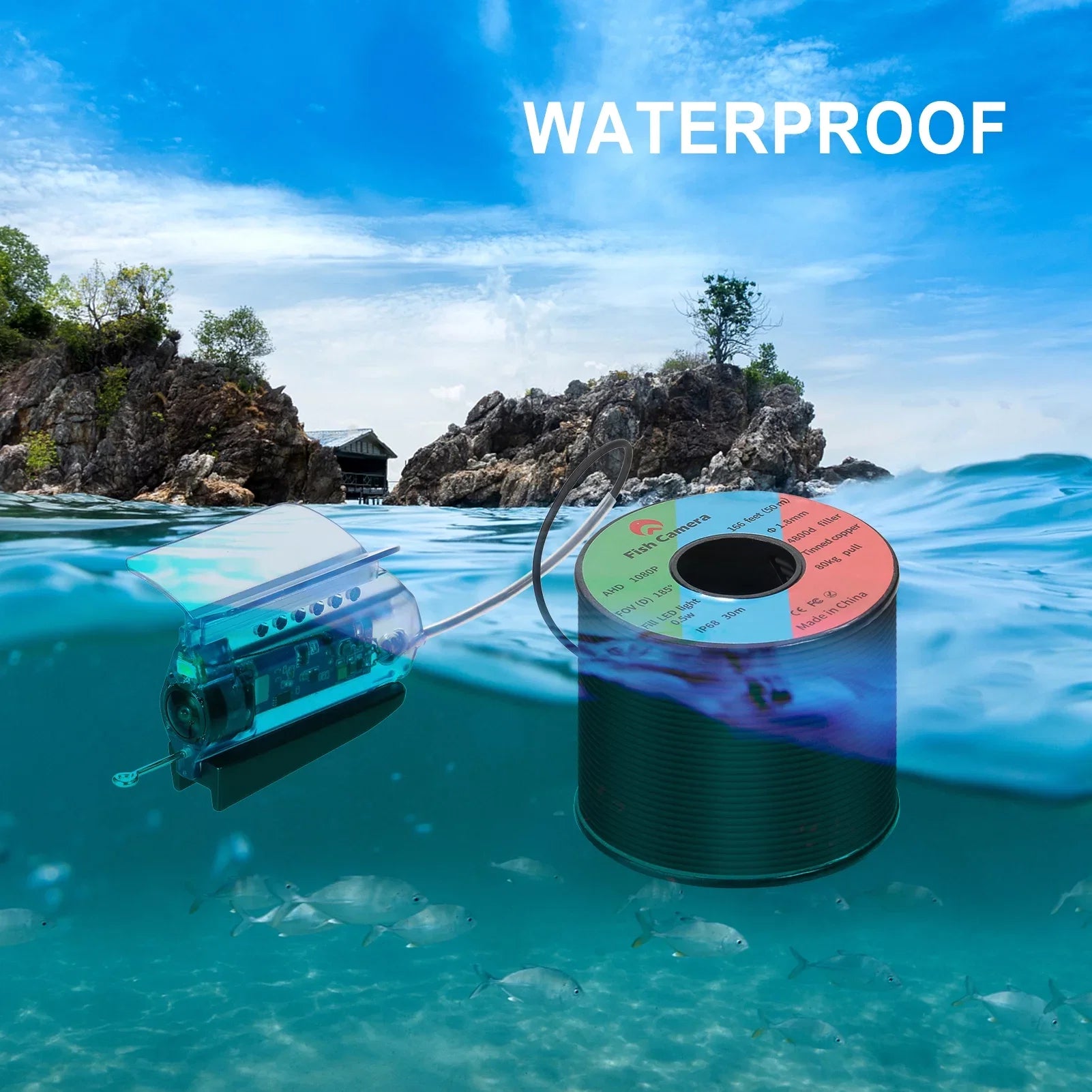 Dive into Depths with Gofishup Fluid Camera - 1080P Live Video Fish Finder for Ice Lake Sea Boat Kayak Fishing
