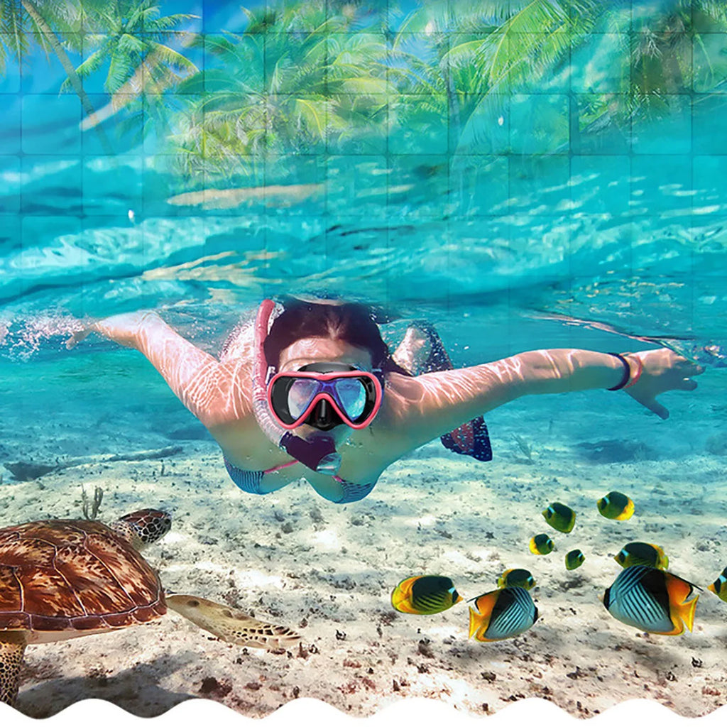 YHAIOGS toughened Glass Single Lens Diving Goggles Adult Snorkeling Face Deep Diving Lung Silicone Divingmask Large Frame Swimming Goggles