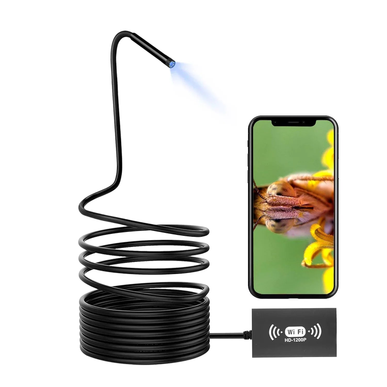 Nebublu 2.0MP Wireless Camera, IP68 Liquid WiFi Inspection Tool, Industrial Endoscope for iPhones, iPads, Android Devices and PC