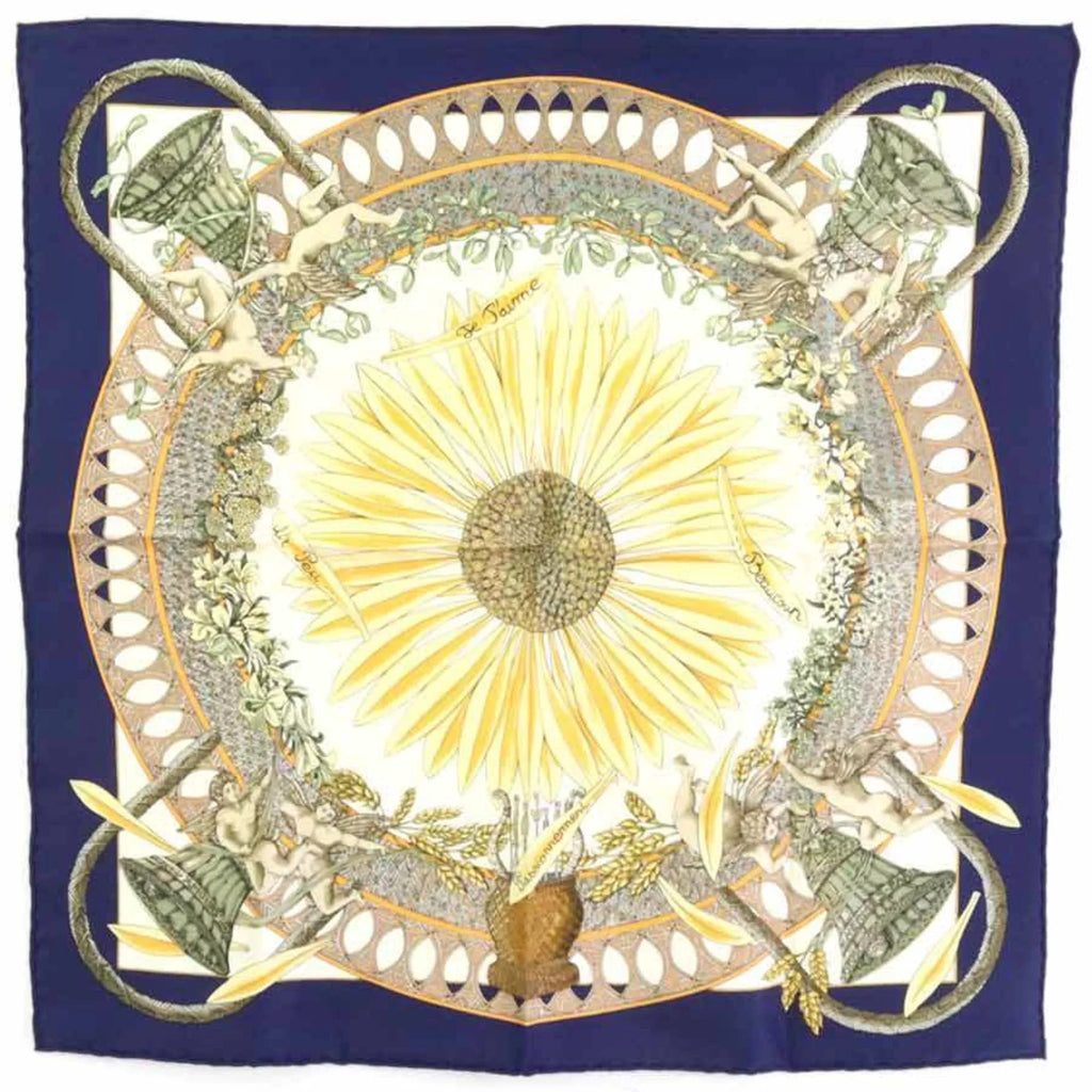 Pre-Owned Hermes HERMES Scarf Petit Carre AMOURS Silk Multicolor Unisex e55908 (Good)