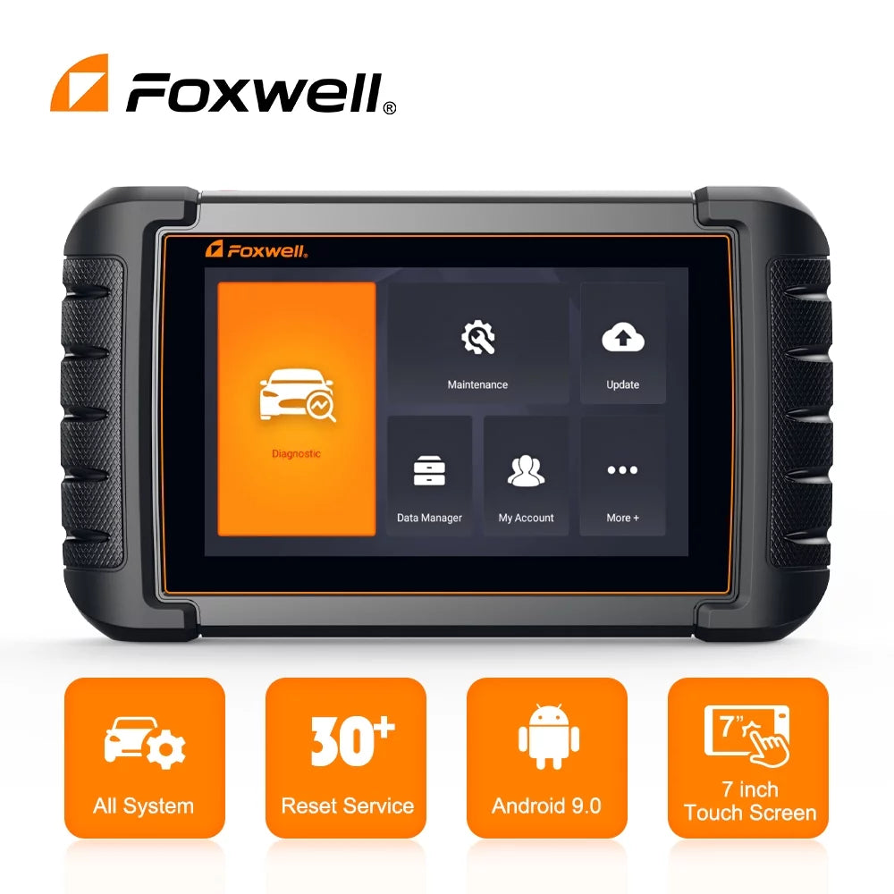 FOXWELL NT809 Advanced Bidirectional Scan Tool OBD2 Scanner Scan All Systems 30+ Reset Services Car Code Reader ABS Bleeding Oil Reset Car Scanner Automotive Scanner Auto Diagnostic Tool