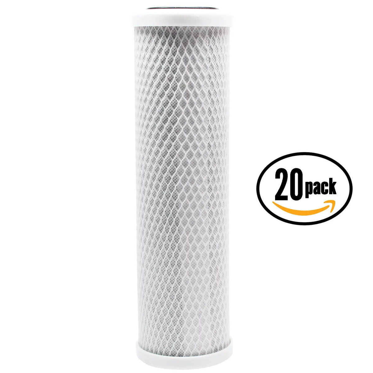 20-Pack Replacement DuPont WFPF13003B Activated Carbon Block Filter - Universal 10 inch Filter for DuPont Whole House Fluid Filtration System - Denali Pure Brand