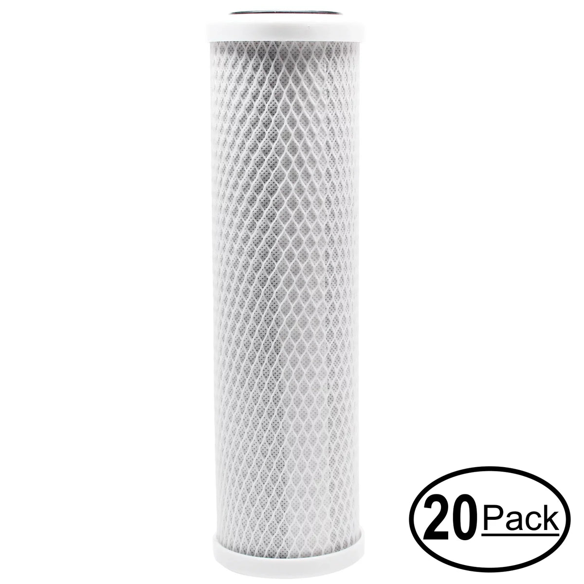 20-Pack Replacement for AMPAC USA AP-CT10CL Activated Carbon Block Filter - Universal 10 inch Filter for AMPAC USA COUNTER TOP FLUID FILTER - Denali Pure Brand