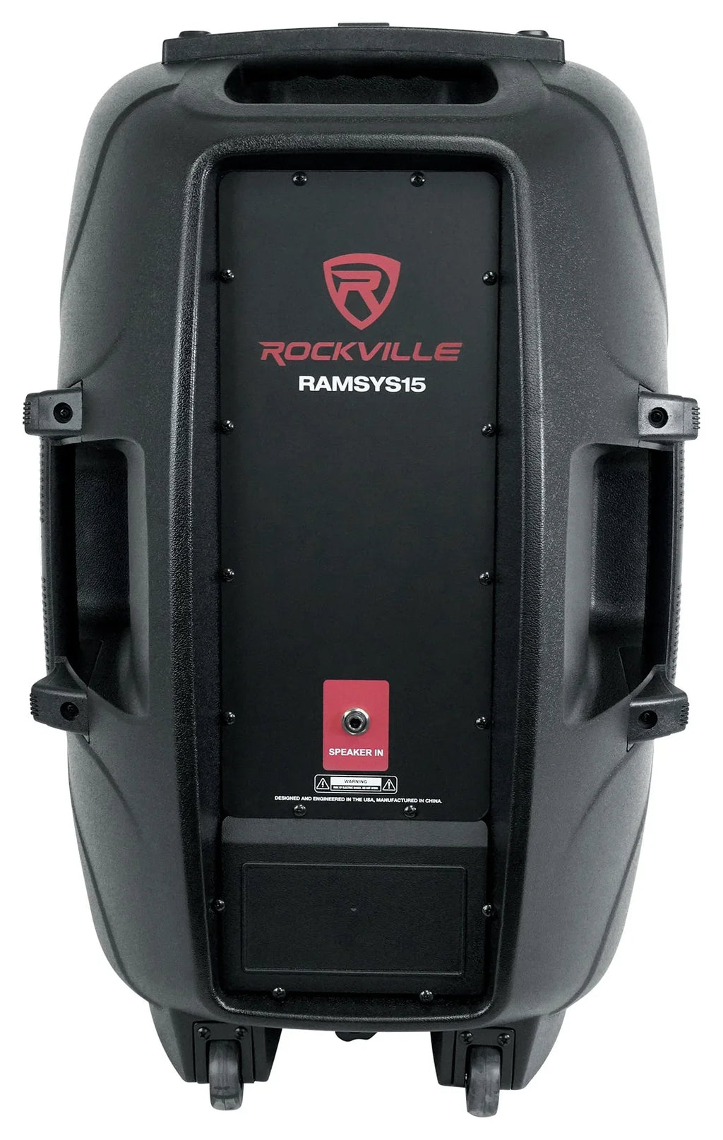 Rockville 2) 15" Battery Powered Speakers+Stands+Mics For Backyard Movie Theater