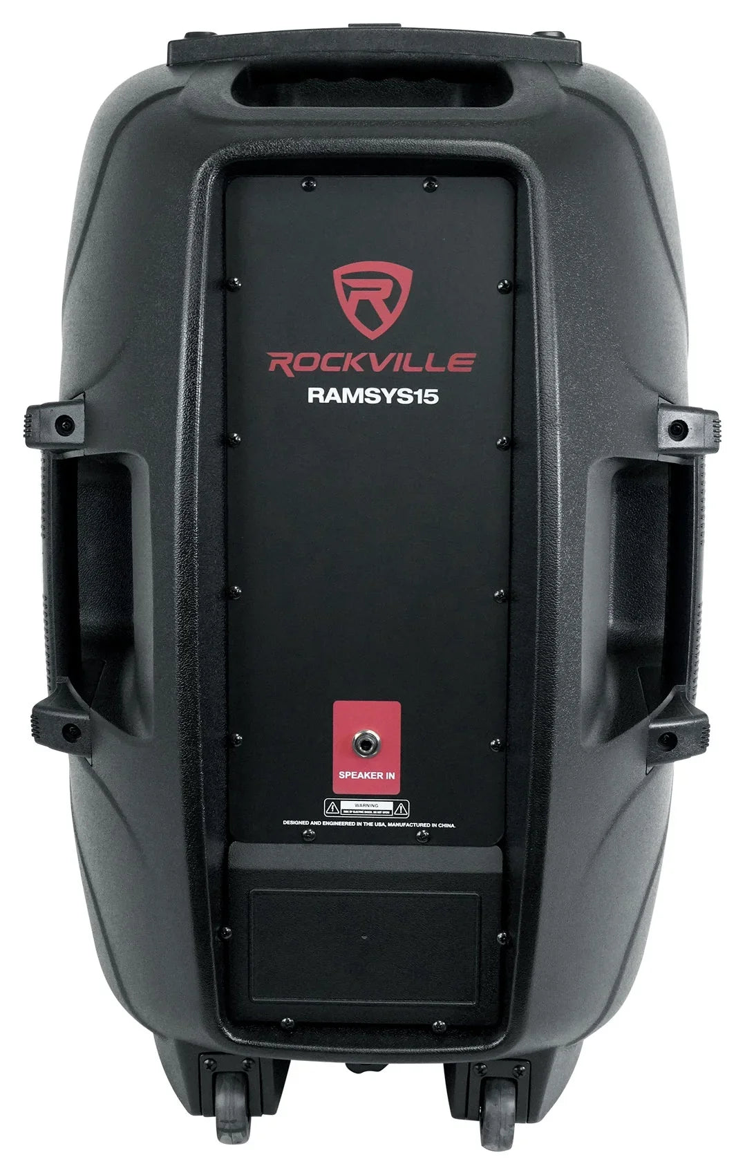 Rockville 2) 15" Battery Powered Speakers+Stands+Mics For Backyard Movie Theater