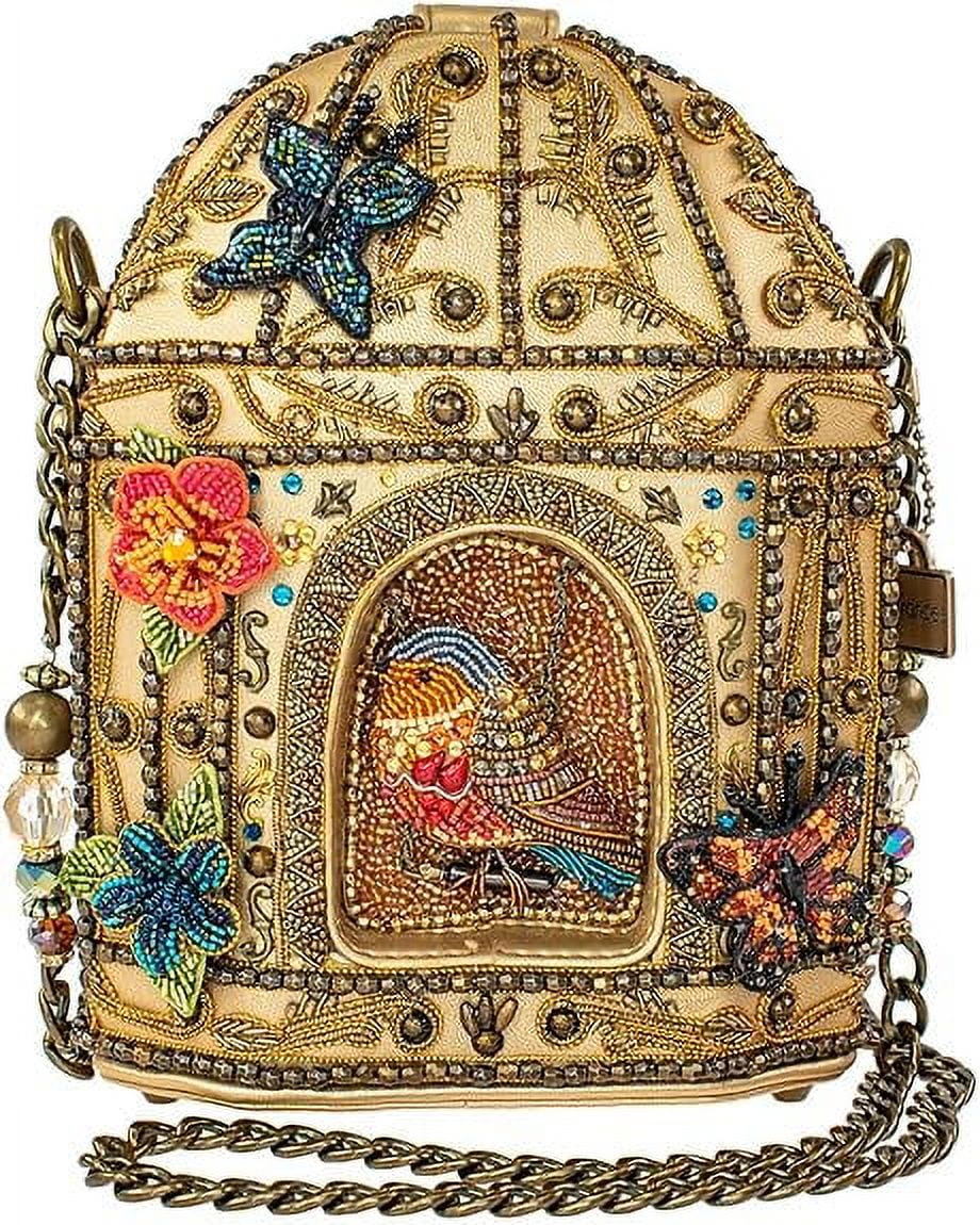 Mary Frances Don't Be Cagey Beaded Crossbody Birdcage Handbag, Multi