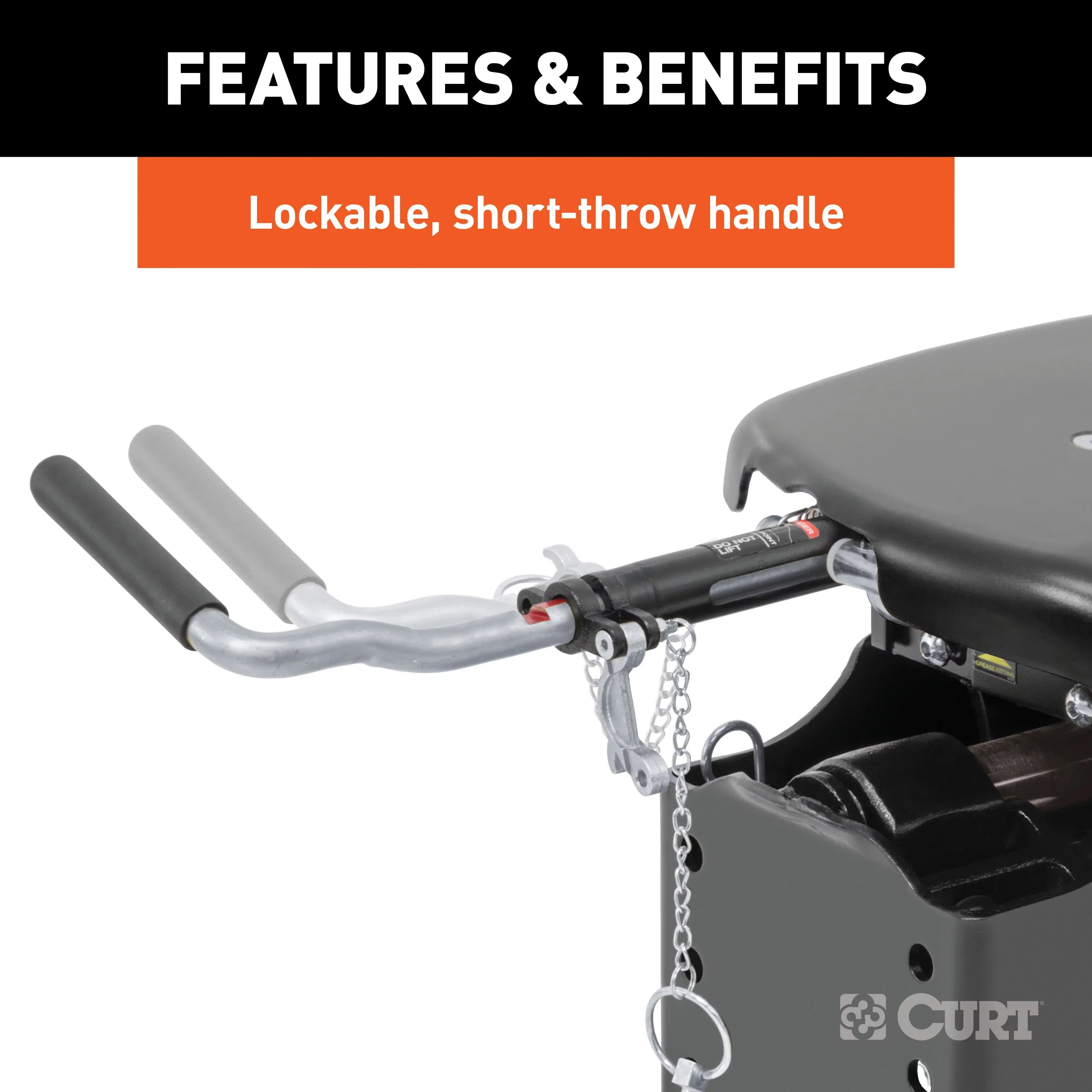 CURT 16678 Q24 5th Wheel Slider Hitch, 24,000 lbs, Select Ford F-250, F-350, F-450, 6.75-Foot Bed Puck System