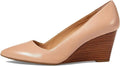 Franco Sarto Womens Frankie Pointed Toe Wedge Pump Ballet Beige Leather, 11 M US
