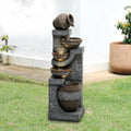LivEditor Garden Liquid Fountain, Resin Fountain for Home Garden Decor