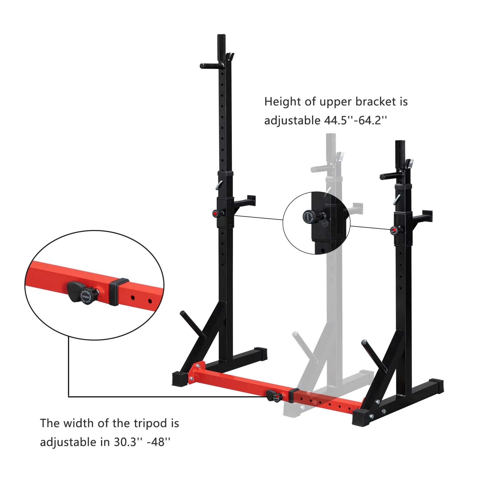 Kmowoo Home Indoor Fitness Adjustable Multi-function Barbell Stand Squat Bench Press Trainer